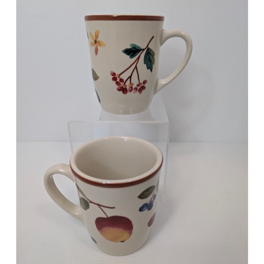 Longaberger Berry Mug Boxed Set of 2 NWT